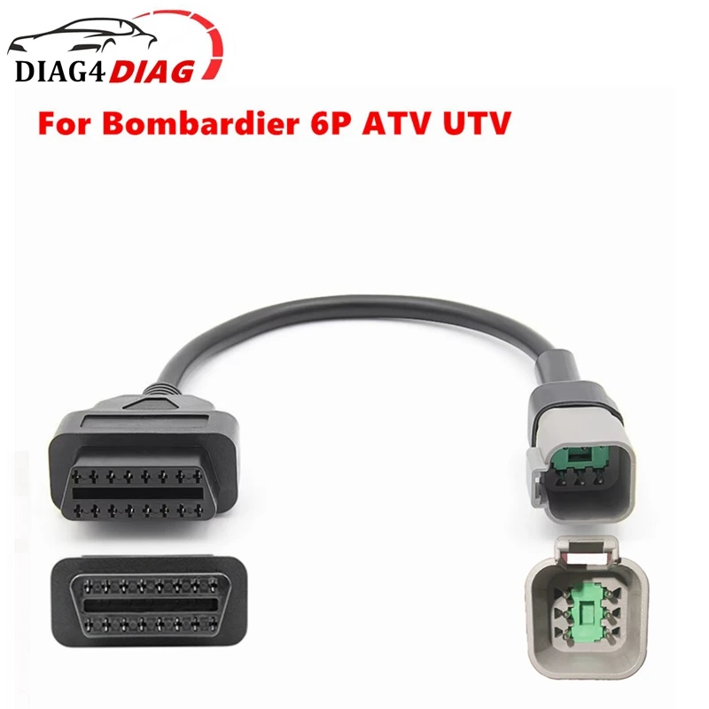 

OBD2 6Pin TO 16PIN Female Diagnostic Adapter Cable for Bombardier for BRP 6PIN MOTO ATV UTV Motorcycles Connector Line