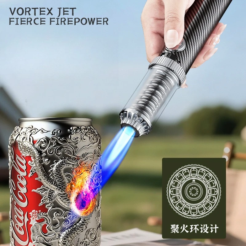 

NEW Creative High End Windproof Blue Flame Lighter Outdoor Direct To High Temperature Point Charcoal Spray Gun Gift