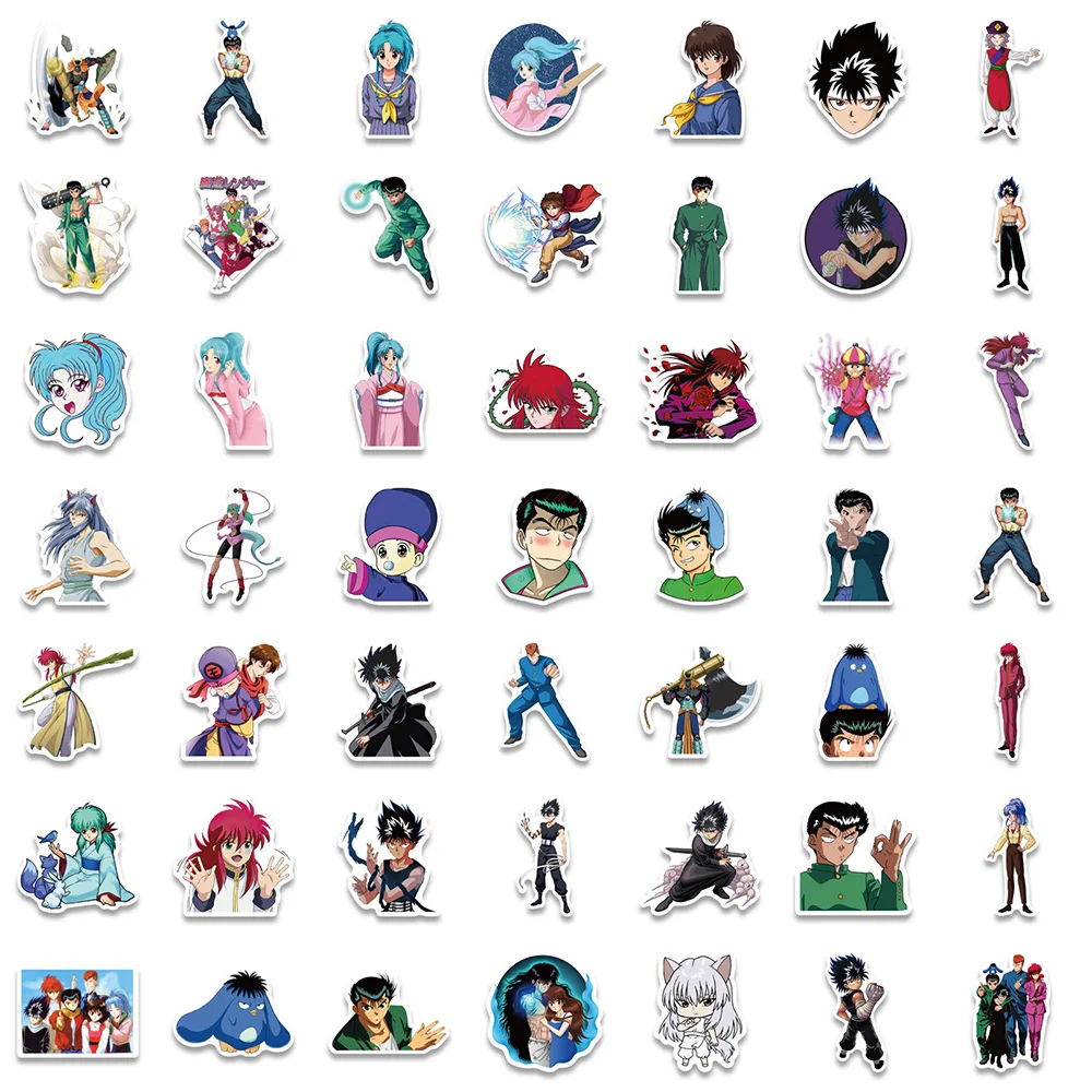 10/30/50/100pcs Anime YuYu Hakusho Stickers Cool Cartoon Decals DIY Skateboard Laptop Suitcase Phone Waterproof Sticker Kid Toys