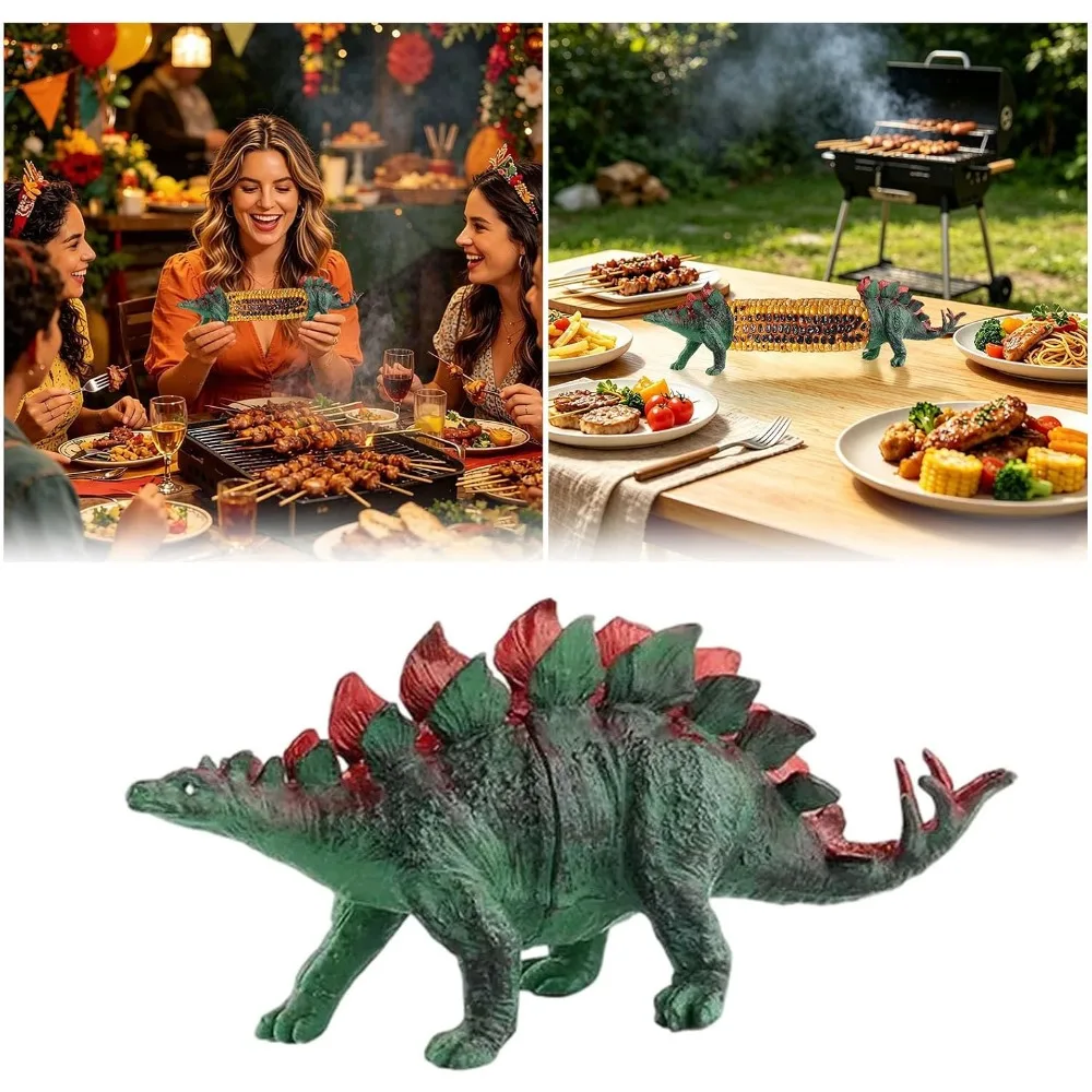 Dinosaur Corn Holders for Corn Funny Corn Cob Holder with Stainless Steel Prongs for Kids & Adults BBQ Kitchen Gadgets