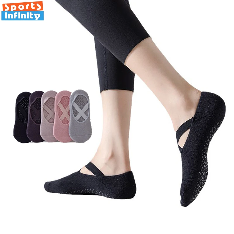 Calcetines de Pilates profesionales para mujer, medias antideslizantes de silicona para Yoga, pista de interior, baile, gimnasio, Fitness, deportes, Verano