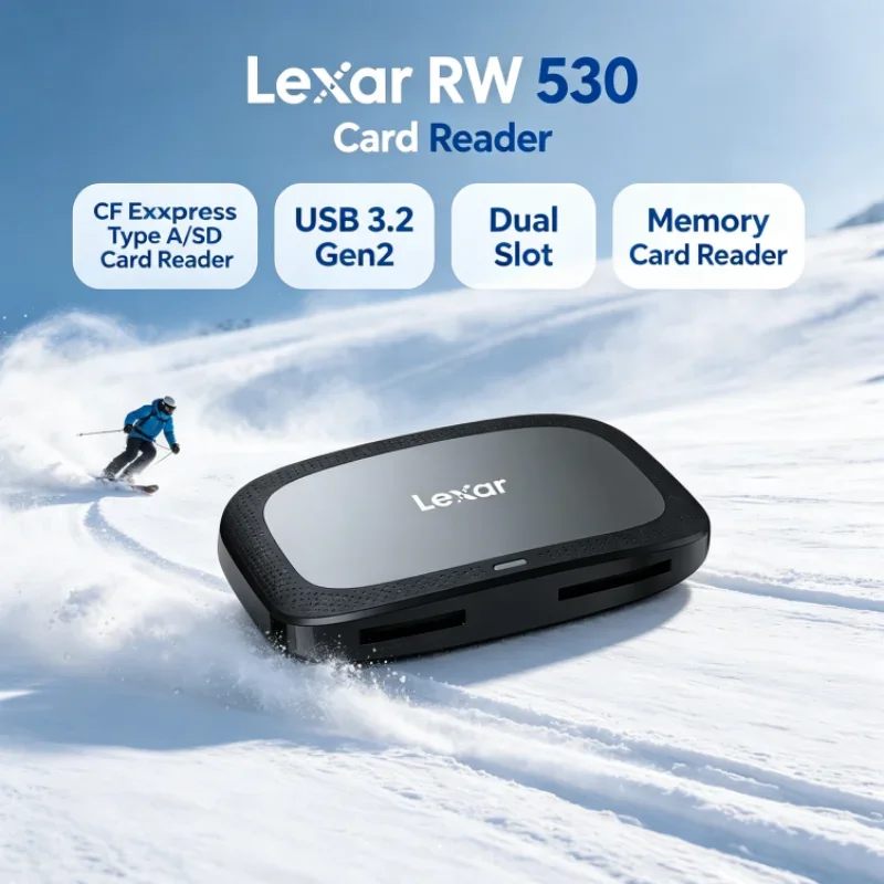 Lexar CFexpress Type A / SD Memory Card Reader CFA Max 900MB/s USB 3.2 Gen2 Dual Slot RW530 SD Card Reader