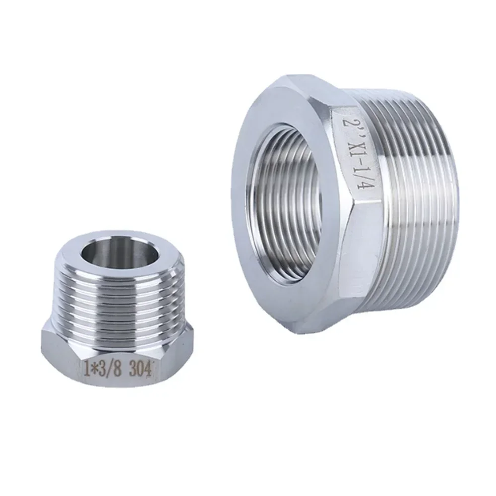 

High Pressure 1/8" 1/4" 3/8" 1/2" 3/4" 1" BSP NPT Male Female Reudcer Bushing 304 Stainless Pipe Fitting Connector Water Propane