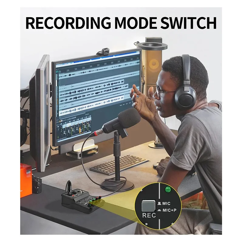 

A13E-профессиональный аудиомикшер, звуковая карта с монитором, электрогитара, прямая трансляция записи для студийного пения, компьютерного ПК