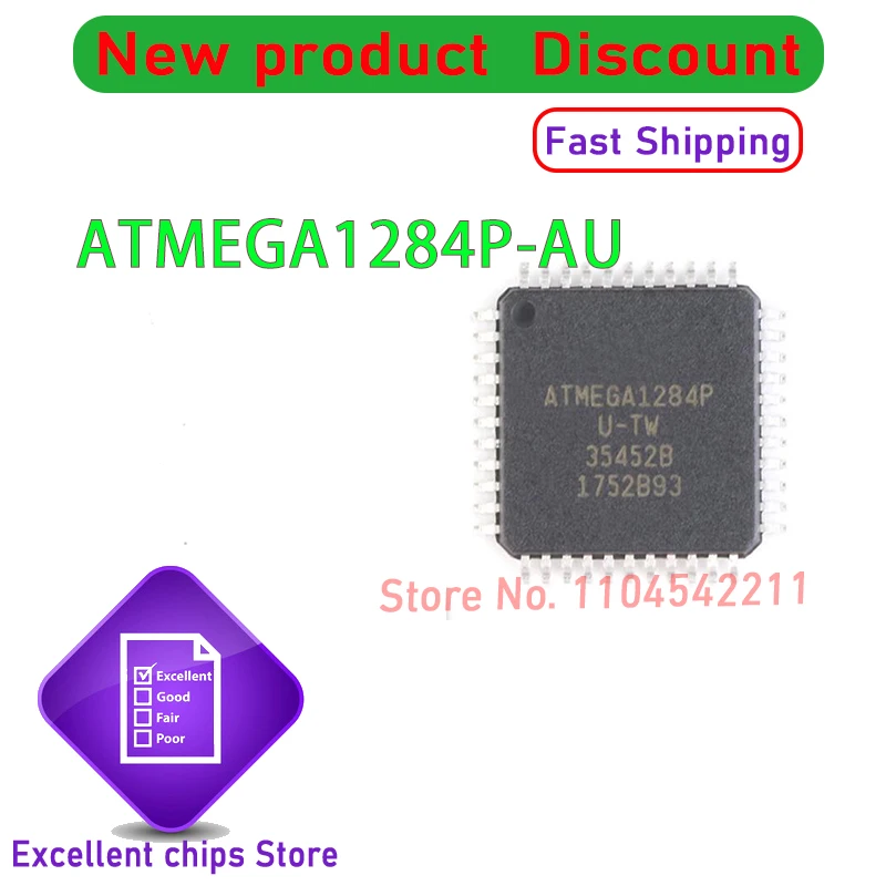

5PCS~10PCS/LOT ATMEGA1284P-AU ATMEGA1284P ATMEGA1284 QFP New original