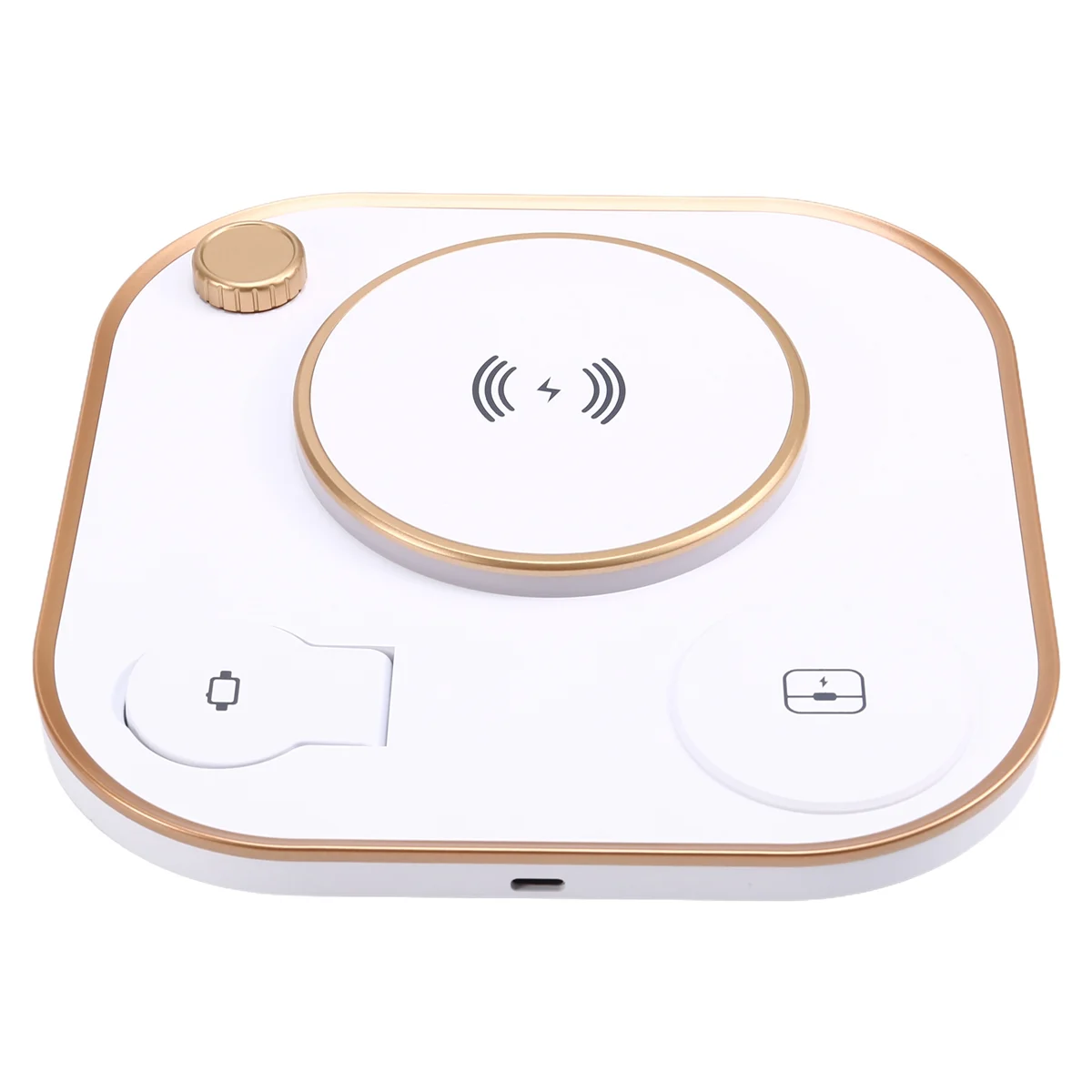 AA19 Multifunctional Foldable Mobile Magnetic Wireless Charger with Lamp Mobile Phone Watch Earphones 15W Desktop Charger,B