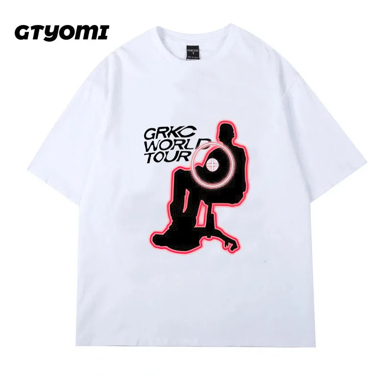 

Women's Cotton T-Shirts Hip Hop Graphic Printed Tees Harajuku Fashion Loose Casual Aesthetic Female Clothes Street Tops Summer