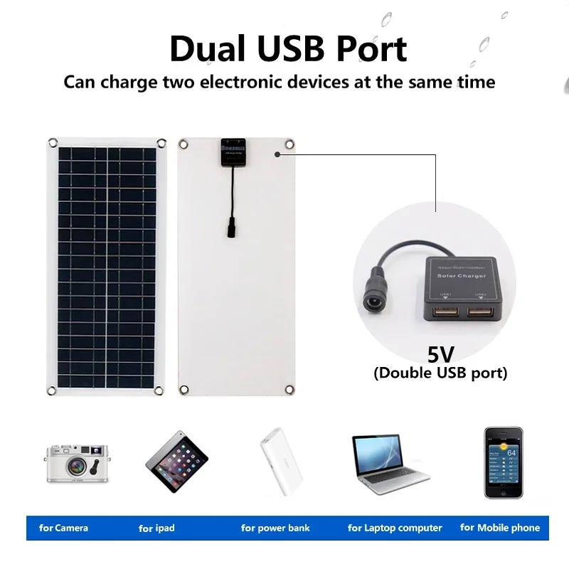 220V 1000W Inverter Kit Solar Power System DC12V USB5V Charging Solar Panel Controller Outdoor RV Car MP3 PAD Portable