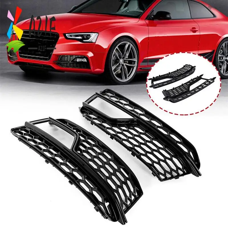 

A21F-Right Car Front Bumper Mesh Fog Light Cover Honeycomb Grill Grille Cover For S5 A5 S-Lines 2013-2016 8T0807682M Access