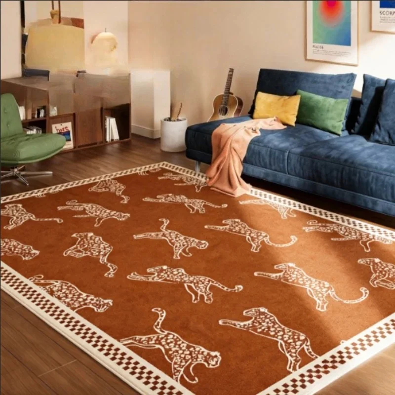 VIKAMA Mid Century Style Printed Large Area Rug Stain Resistant Non Slip Floor Mat for Living Room Study Entrance Home Decor