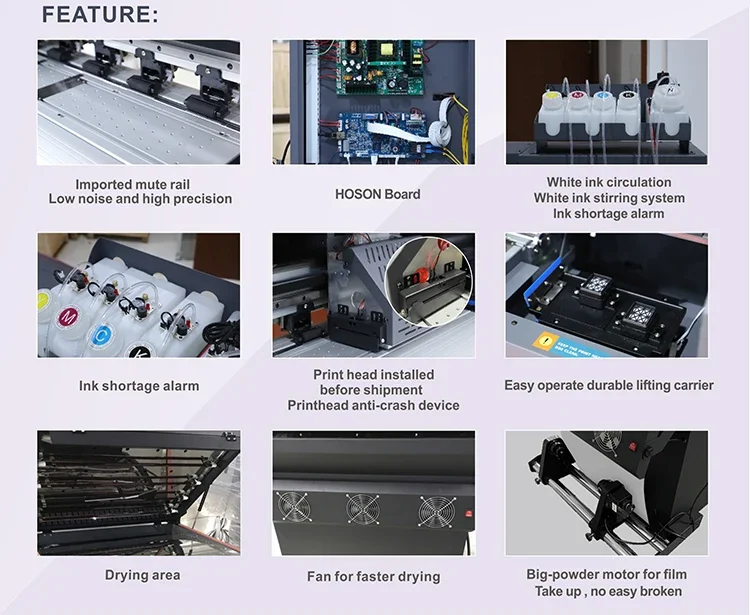 impresora dtf 60cm 2 head dft printing machine dtf printers and shaker system