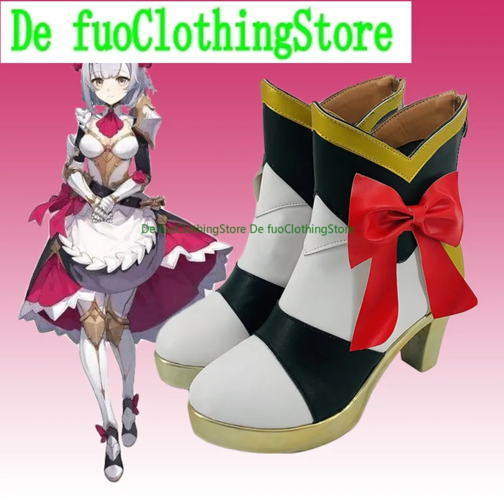 

DefuoClothing Genshin Impact Noelle Cosplay Shoes Anime Game Role-playing Halloween Party Costumes Shoes Boots