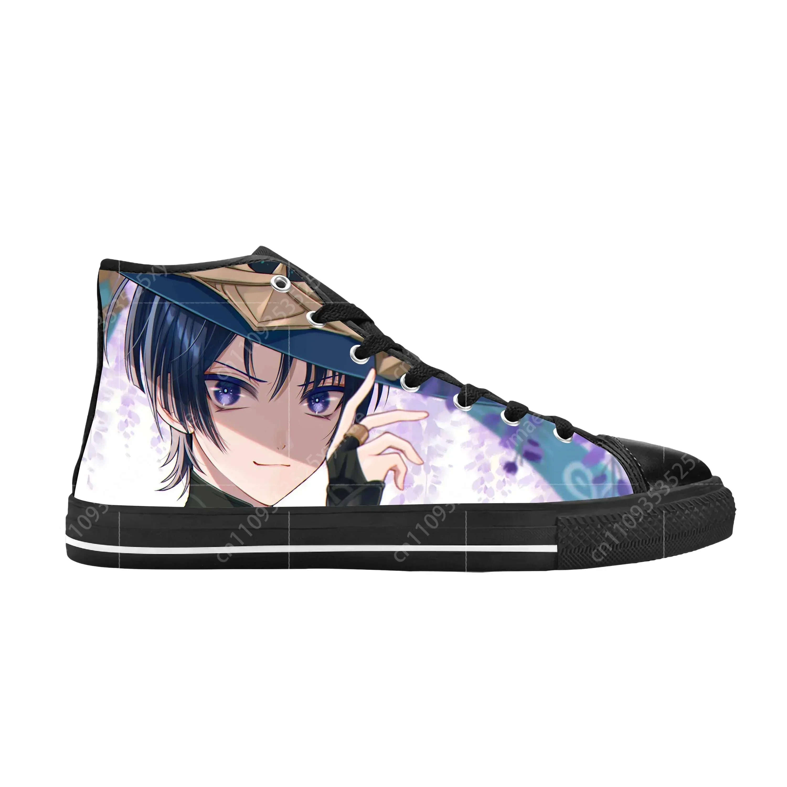 Anime Manga Cartoon Genshin Impact Scaramouche Casual Cloth Shoes High Top Comfortable Breathable 3D Print Men Women Sneakers