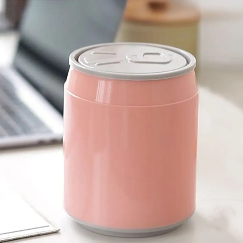 Plastic Waste Bin Home Office Table Mini Trash Can Desktop Dustbin Garbage Box Paper Basket With Lid Press Type Storage Box