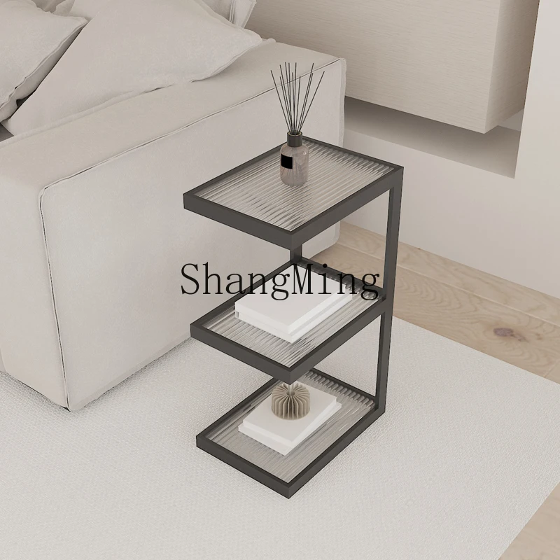 LXY Cream Sandstorm Hair Side Cabinet Mini Narrow Shelf Against the Wall