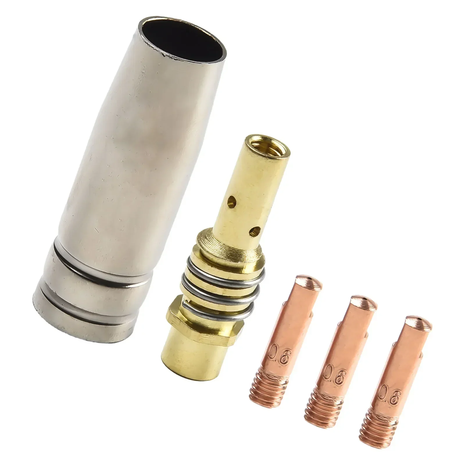 

Guard Nozzle Mig Contact Tip Consumables 5PCS MIG Welding MB15 15AK Contact Tip 0.8/1.0/1.2mm Fusion Spray Code Welding Contact