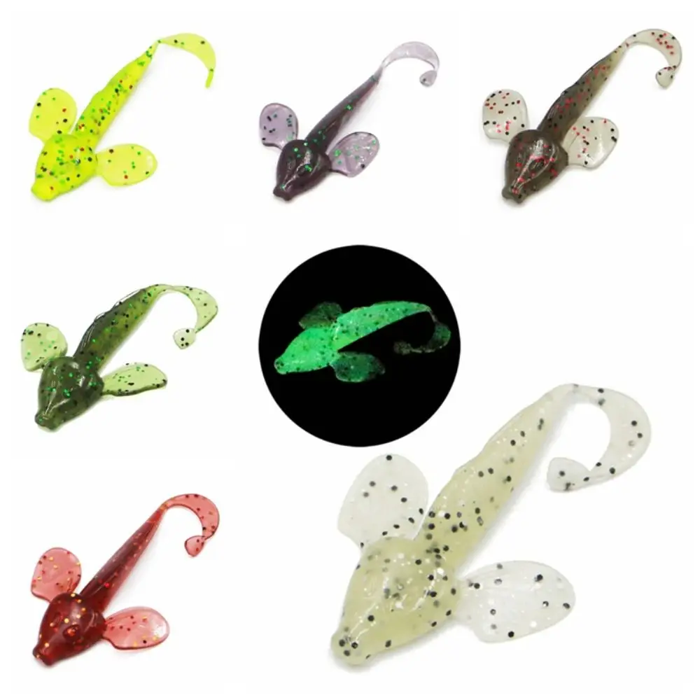 6PCS Fishing Tools 8cm Bait Maggots Lifelik Silicone Soft Lure Artificial Durable False Bait Anglers