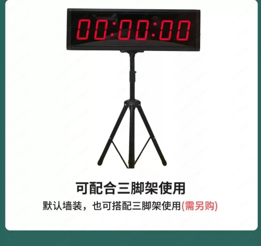 Electronic Timer with Large 4-Inch Display - 4-Digit LCD Clock with Lithium Battery & Stand