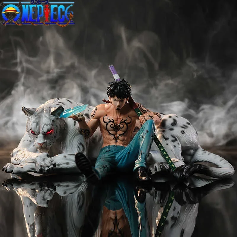 One Piece Gk Snow Leopard Luo Sitting In Seven Martial Sea Trafalgar Luo Navigation Sea King Model Toys Statue Collectible Gifts