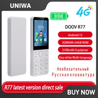 DOOV R77 4G Smart Android Touch Screen Keypad Mobile Phone Without Camera 3GB+64GB 2100mAh 2.8“ Smartphone Multiple Keyboards