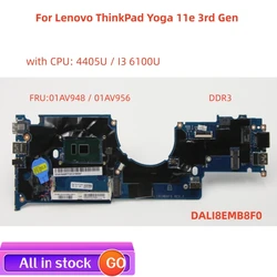 Voor Lenovo Thinkpad Yoga 11e 3e Gen Laptop Moederbord Dali8emb8f0 Moederbord Met Cpu 4405u/I3 6100u Ddr3 100% Testwerk