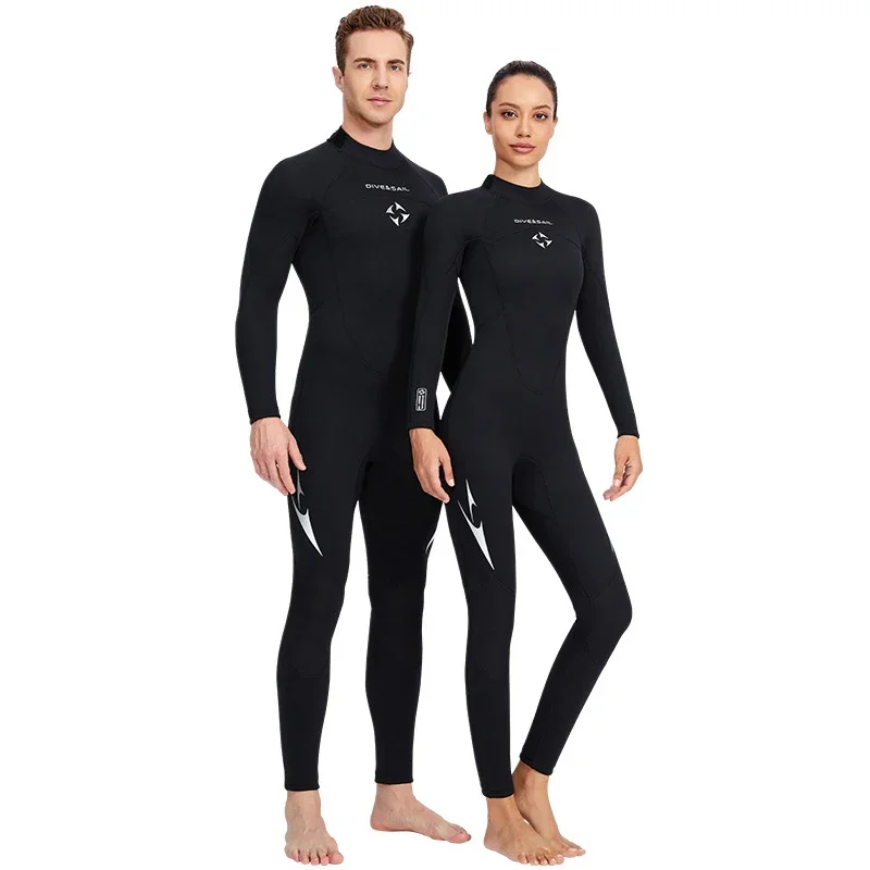 2024 New Long Sleeve Woman Bathing Clothes Outdoor Beach Female Swimwear Summer One Piece Women Diving Suits Warm Men Wetsuits