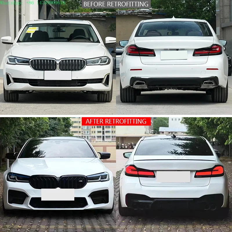 Customized Automotive Body Modification Kit2021-2023 Car Modification Upgrade M5 Body Kit Front Bumper Rear Bumper Surround Suit