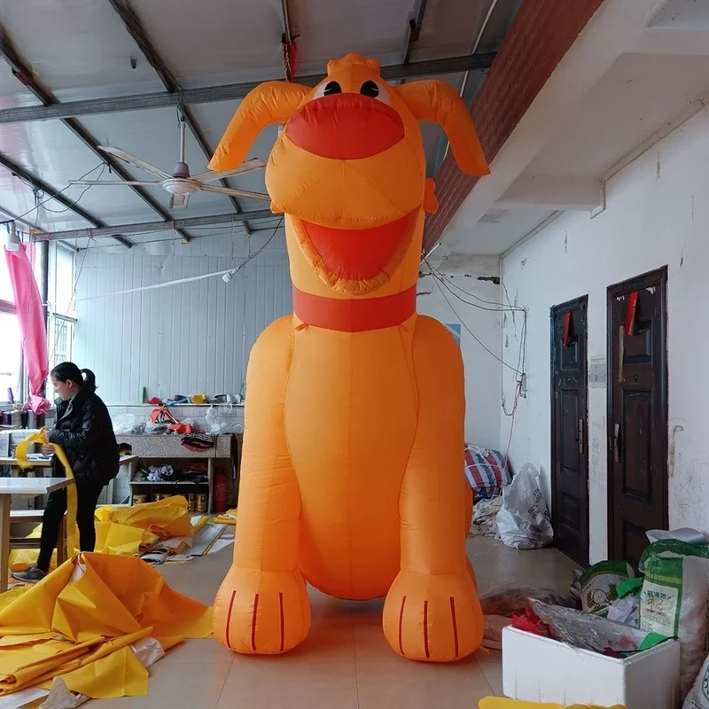 Large inflatable dog sitting balloon with outdoor advertising logo cute customized with blower For Party Exhibition