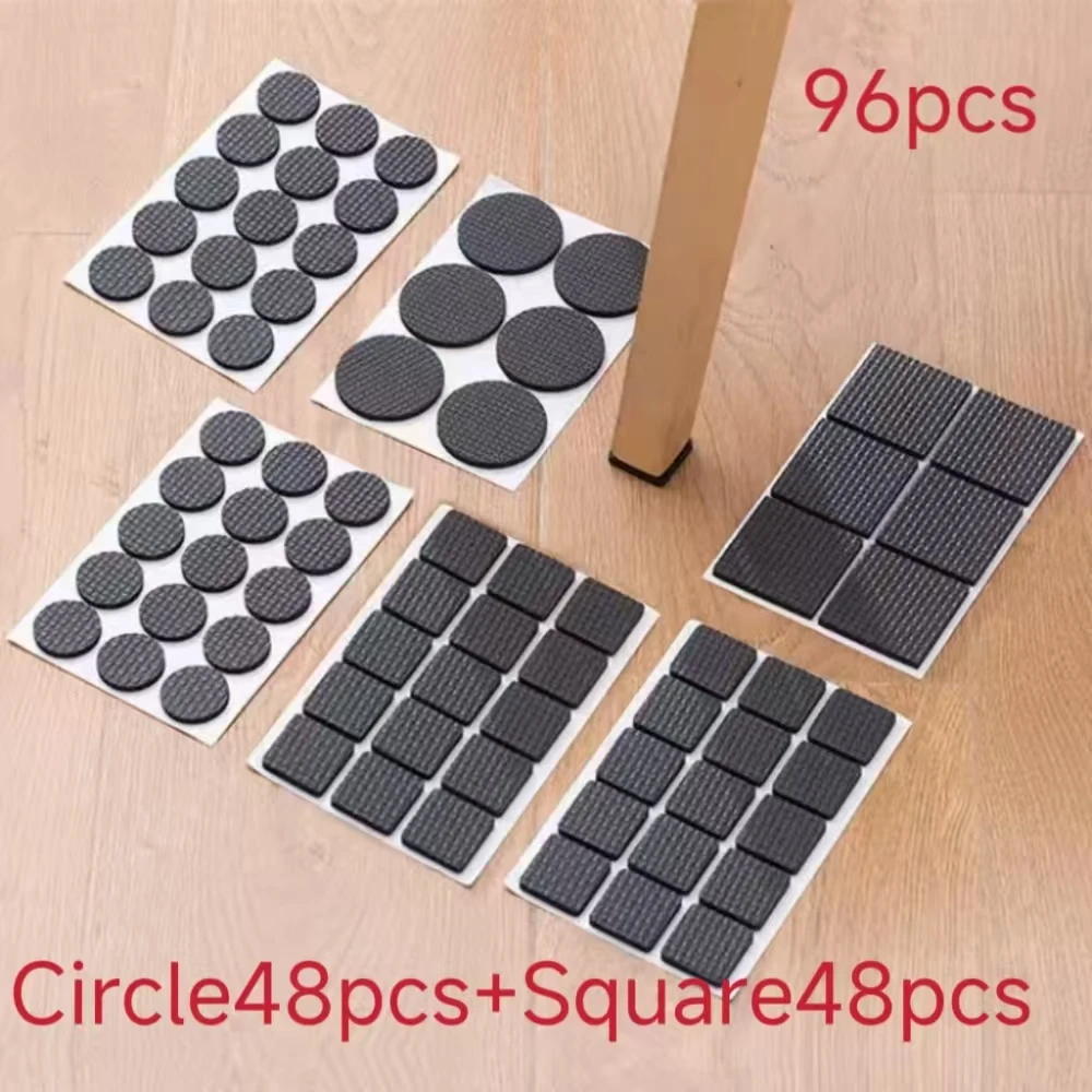 96 قطعة كرسي أسود الساق الأثاث المضادة للانزلاق حصيرة الوفير المثبط الذاتي لاصق الجدول قدم حامي الطابق حامي منصات الأجهزة #1
