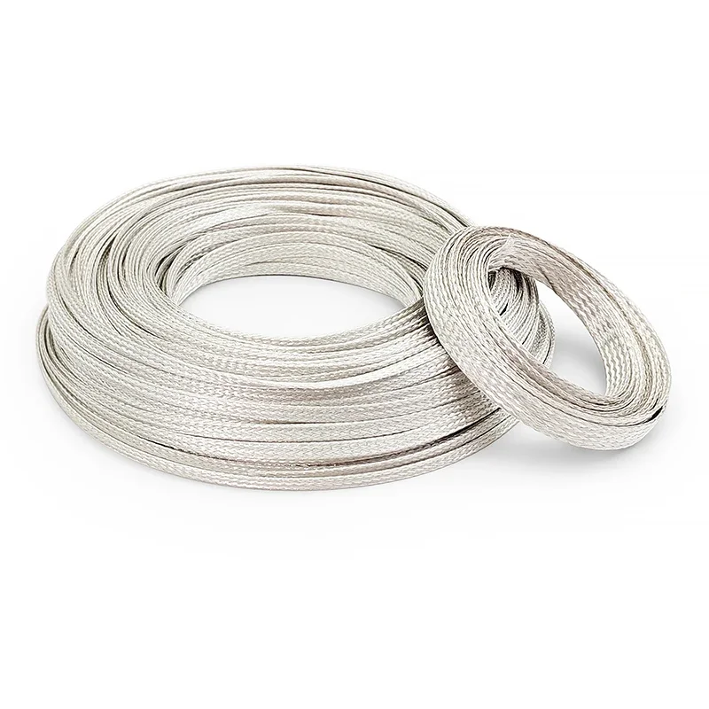 Silver plated copper shielding sleeve High Temperatures Electromagnetic Interference ID 2mm~25mm for Computer Equipment