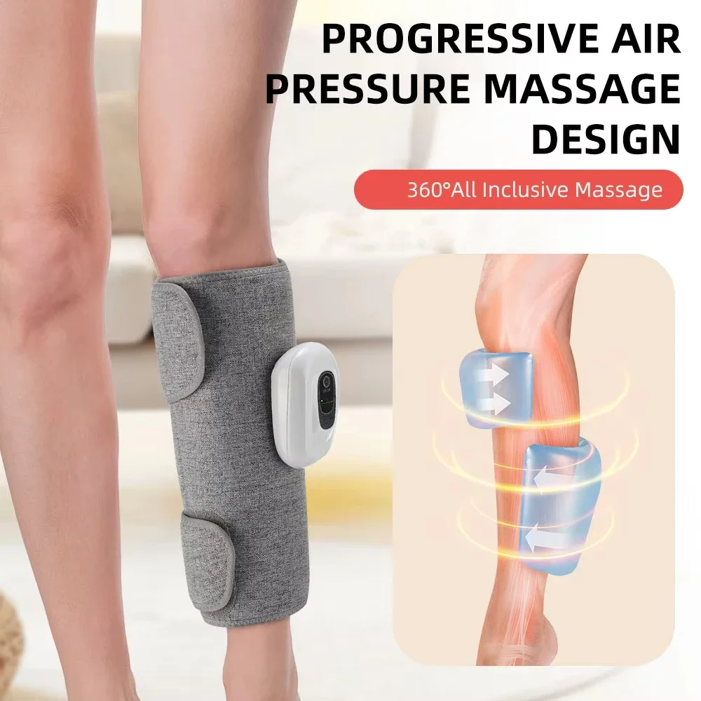 

Cordless 360° Air Pressure Calf Massager, 3 Adjustable Compression Modes, Portable Leg Massager to Relax Calf and Foot Muscles,
