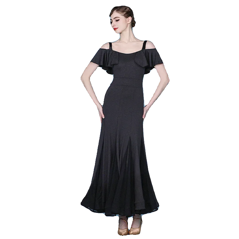 Newest style Ballroom Dance Skirts Women Waltz Tutu Long Skirt Flamenco Dancing Costumes Practice Wear Modern Dance Clothing