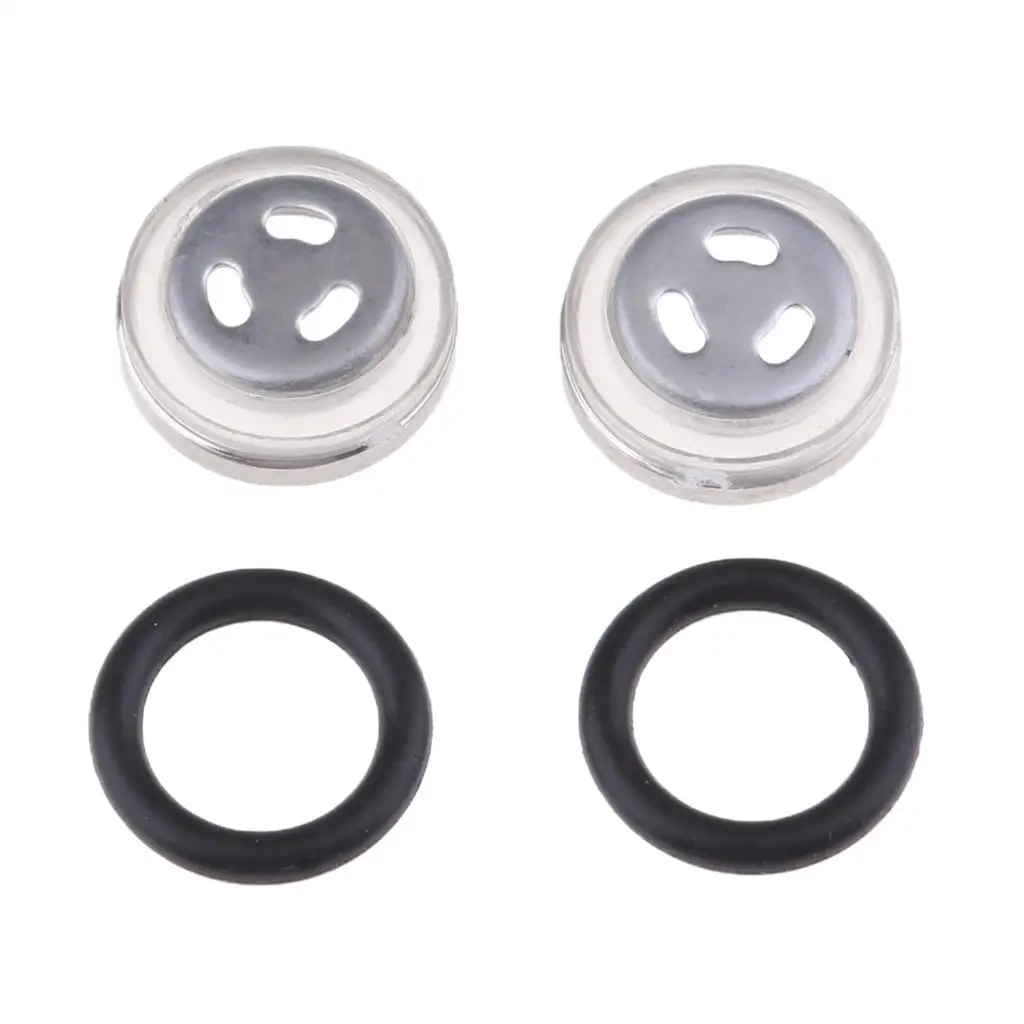 2 Set 12mm Motorbike Sight Len Mirror Seal Gaskets Fits for Brake Master Cylinder Reservoir