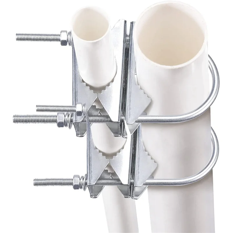 

【Must-Haves】Double Antenna Mast Clamp V-Jaw Bracket U Bolts Pipe Mounting Hardware 20 Sets For Yagi Wifi Antenna, TV Antenna