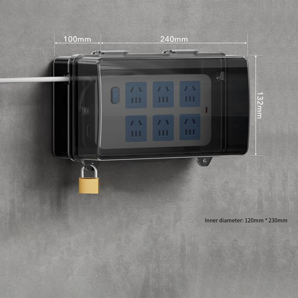 Outdoor Rainproof Electric Power Source Extended Line Box 4/8 Exit Hole Kagami-Kan Windproof And Rainproof Long Line Screen