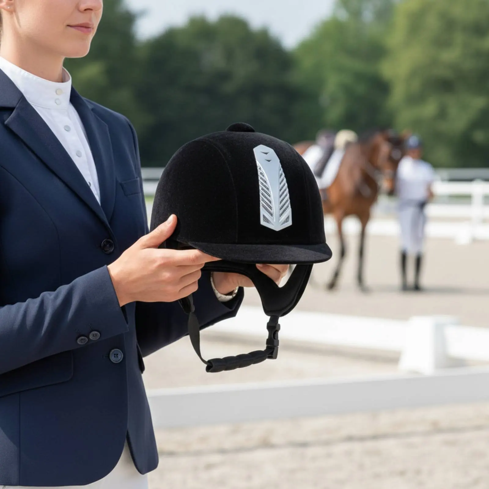 

Adjustable Riding Helmet Lightweight Equestrian Riding Helmet Equestrian Safety Set Padded Chin Strap Equestrian Torso Protector