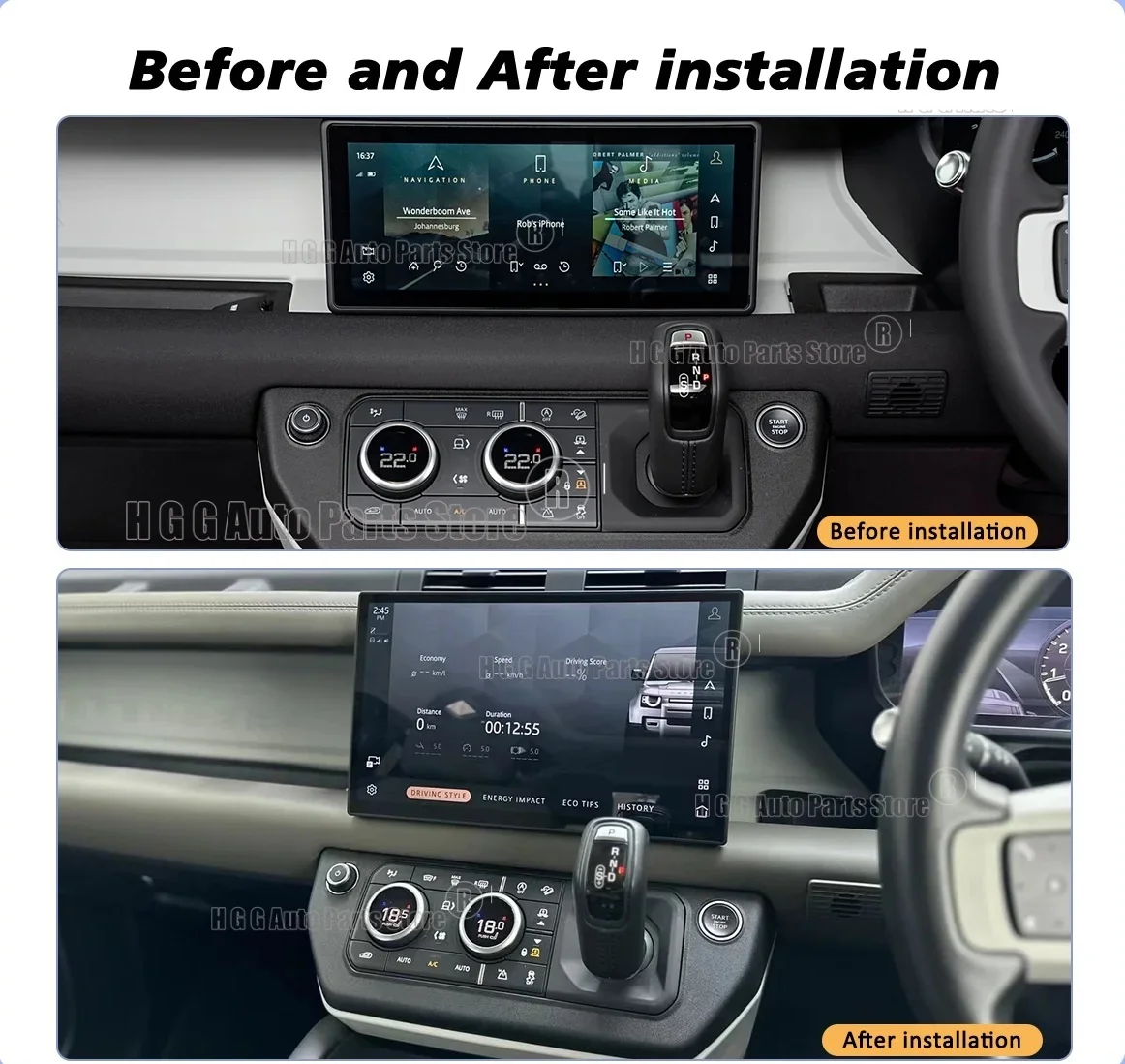 13.3-inch For Land Rover Defender 2018-2024 90/110/130 /L663 Car Radio Multimedia Player Curved High-Definition Screen Wireless
