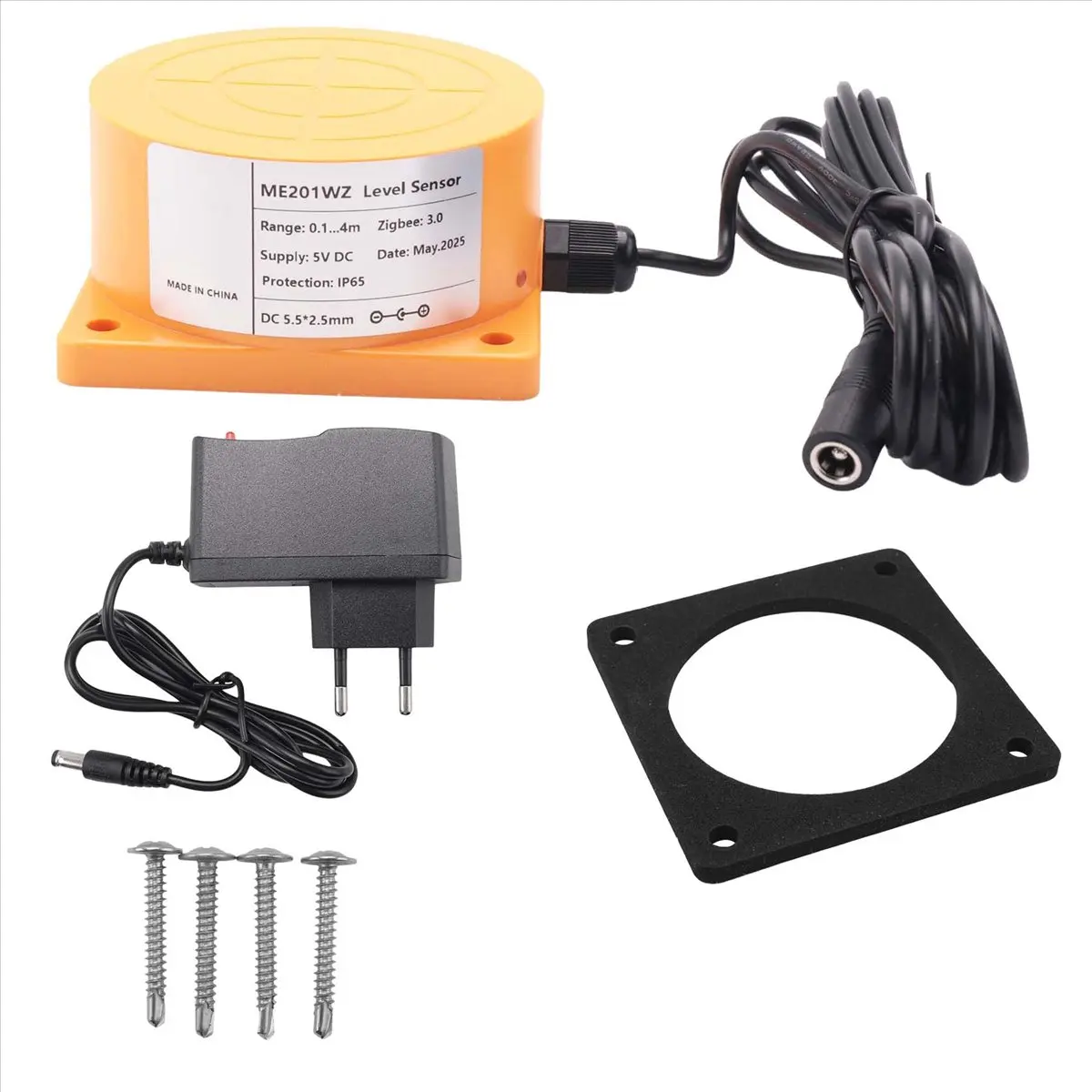 A14G Tuya Smart Zigbee Ultrasonic Water Tank Level Monitor Sensor Real-Time Alerts App Control for IOS & Android EU Plug