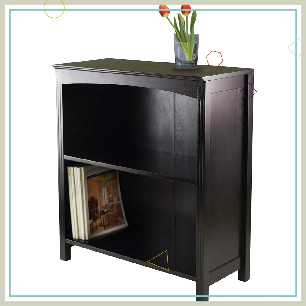 

3-Tier Wood Storage Shelf, 26-Inch Wide, Espresso Finish, Easy Assembly for Home Organization