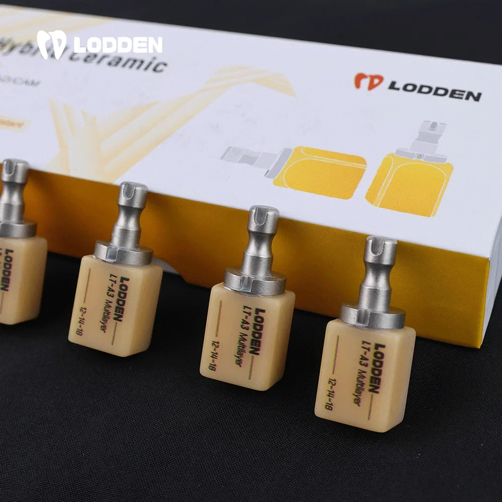 

Lodden Dental Hybrid Ceramic Multilayer block C14 Hybrid Ceramic Cerec Composite Block Lab Materias Hybrid Disilicate