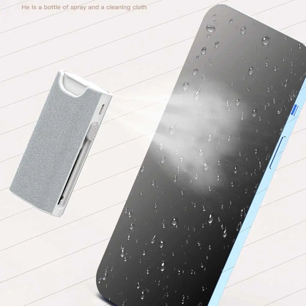 เครื่องมือทำความสะอาดโทรศัพท์แปรงหน้าจอแล็ปท็อปสมาร์ทโฟนเครื่องพ่นกำจัดฝุ่นอเนกประสงค์ทำจากโลหะที่เก็บหูฟังไร้สาย