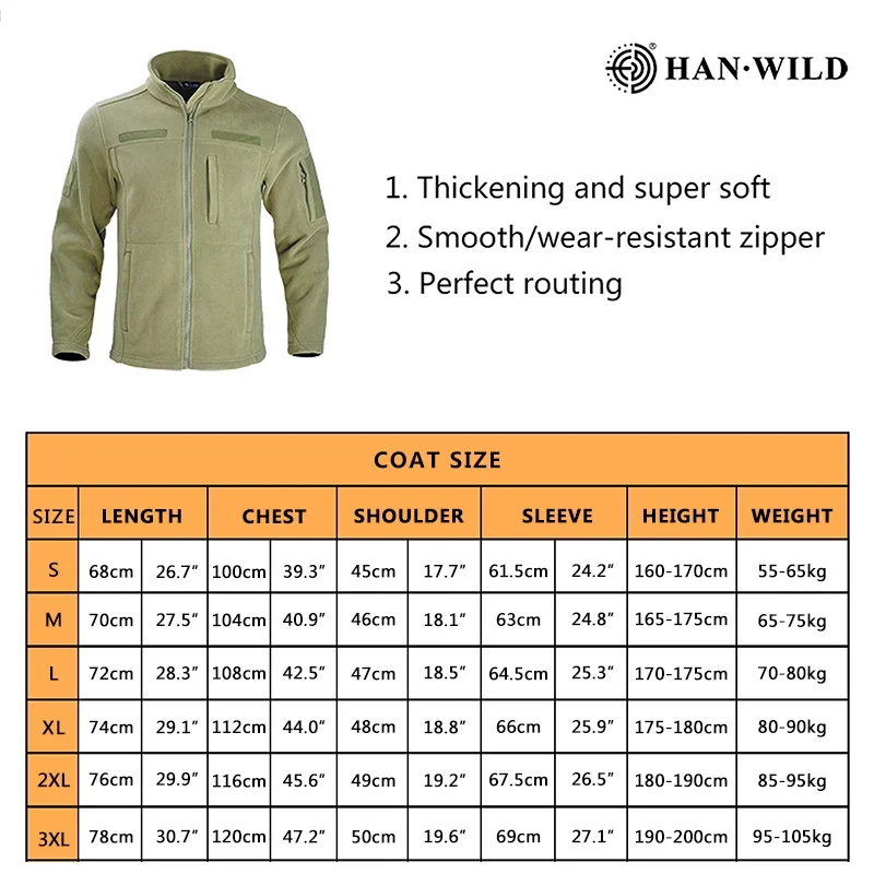 US Airsoft Man Hunting Outfit Thermal Fleece Tactical Safari Outdoor Coat Military Clothing Softshell Army s