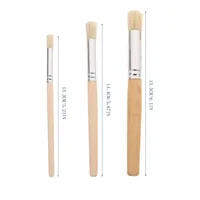 3/6/12/18pcs Stencil Paint Brushes Set Bristle Hair Wooden Handle Perfect for DIY Crafts Watercolor, Oil, and Acrylic Painting 2