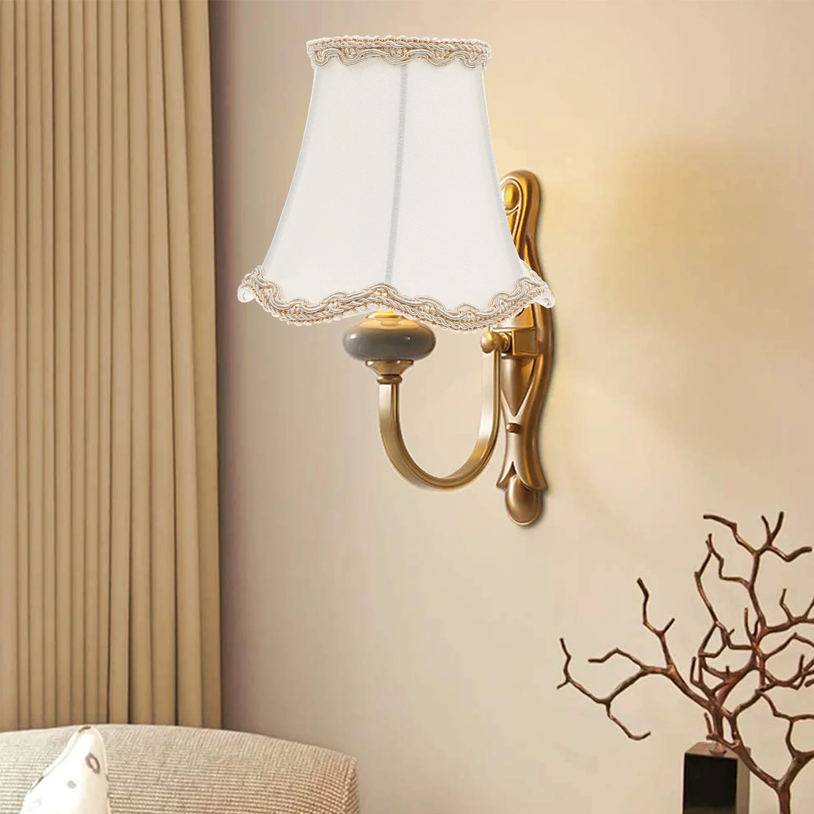 Medium Cloth Lamp Shade Lamp Shade Bell Lamp Shades Fabric Lamp Shade Small LampLampShade Replacement Table Light Light