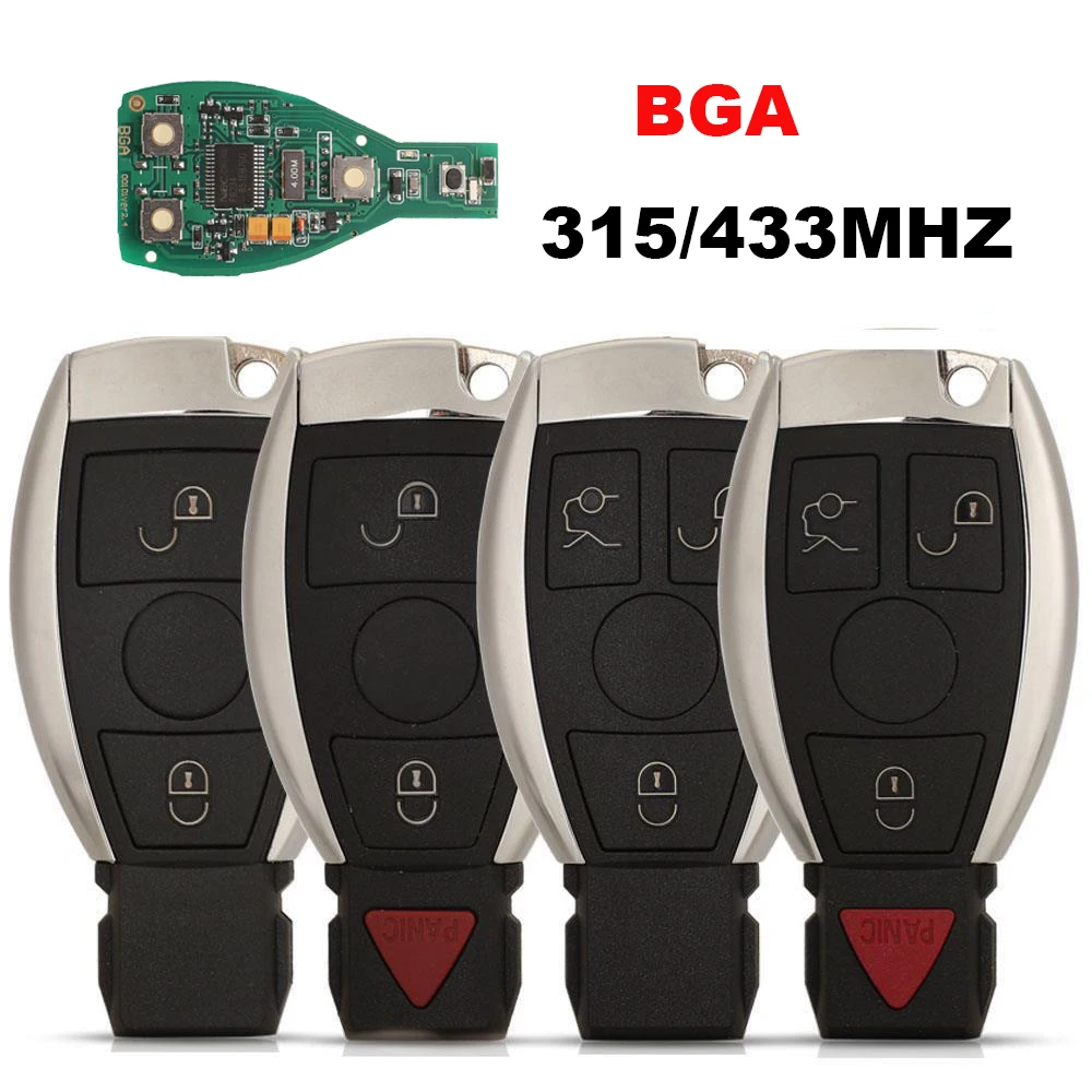 jingyuqin For Mercedes Benz Year 2000+ Supports Original NEC and BGA 315MHz Or 433.92MHz Smart Remote Car Key