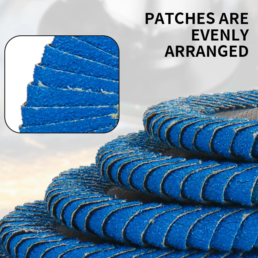 Abrasive FLAP Disc 100 มม./115 มม./125 มม.บดล้อ 60 แผ่นขัดกรวดสําหรับเครื่องบดมุมโลหะสล็อตขัดสนิม