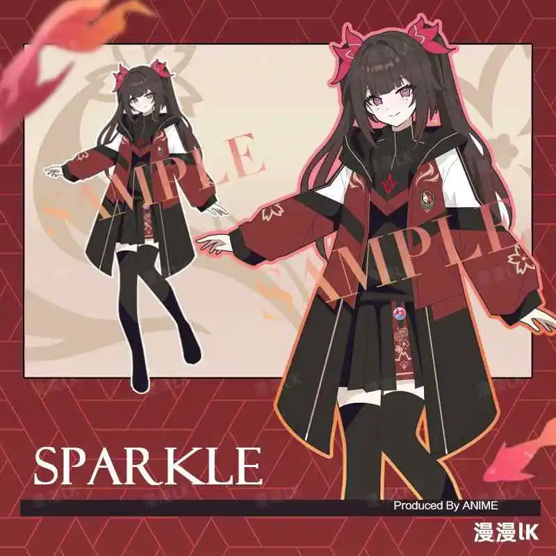 

Anime Honkai: Star Rail Sparkle Theme Casual Hoodies Tops Student Spring Autumn Wind Coat Cosplay Jacket Sweatshirt Skirt Set