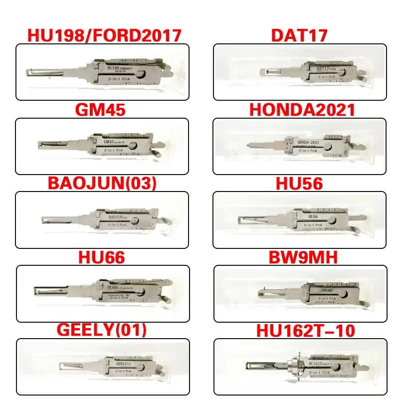

Lishi 2-в-1 HU198 GM45 BAOJUN(03) HU66 GEELY(01) DAT17 HONDA2021 HU56 BW9MH HU162T-10 для моделей Subaru GM Pontiac G8 2021