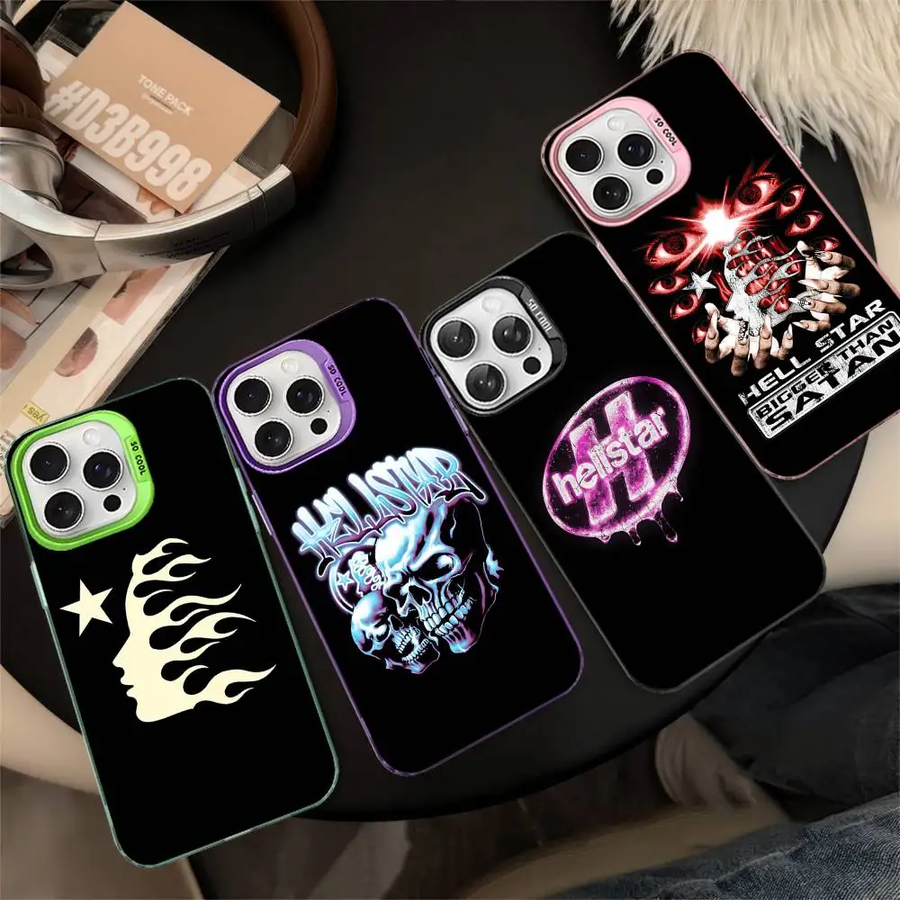 H-HellstarS Fashion Logo Phone Case For iPhone 17 16 15 14 13 12 11 Pro Max Plus Pro Colorful Shell view 2
