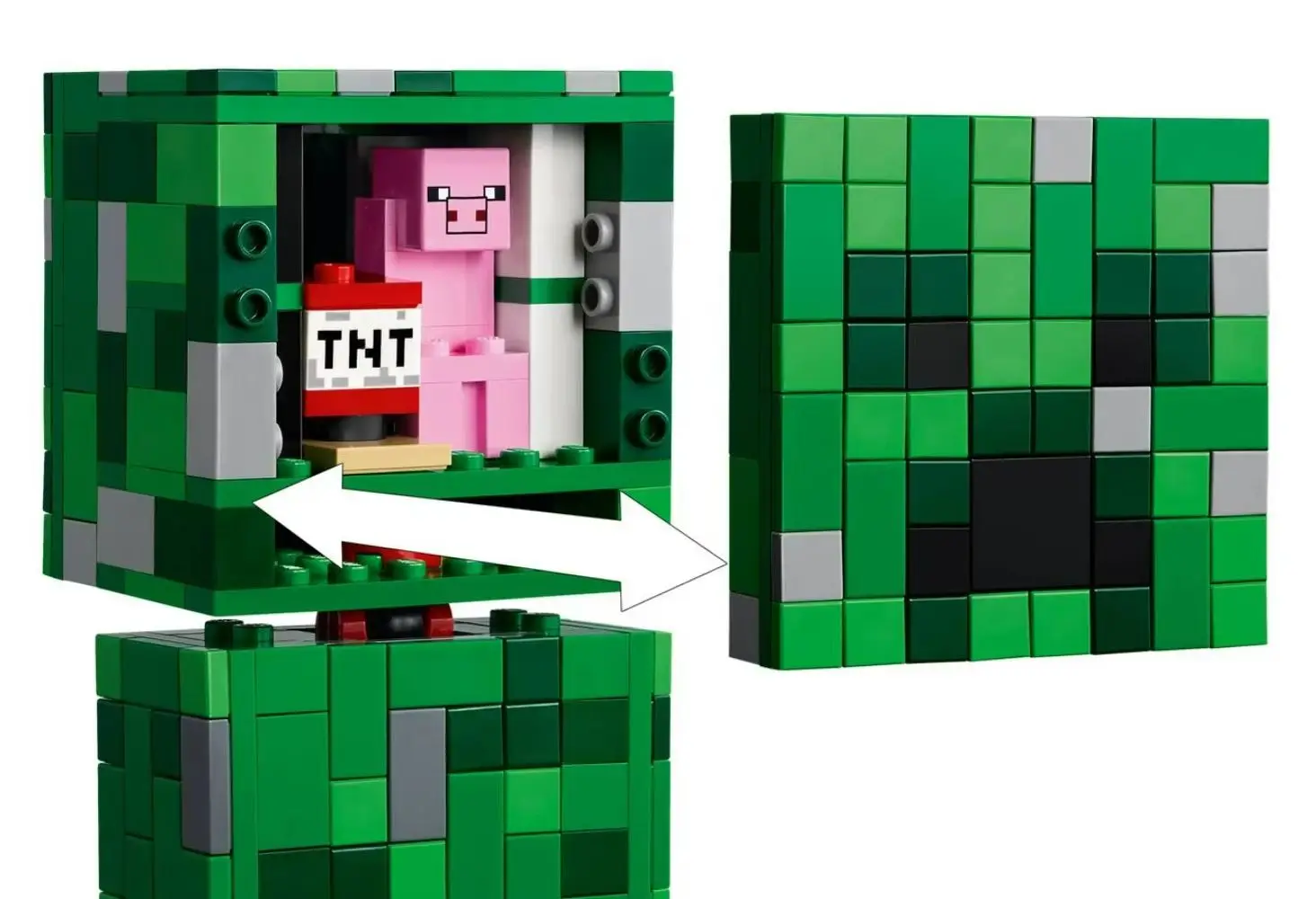 LEGO ®   Minecraft ®   Le Creeper ™   21276 Figurine Creeper et un jouet de construction TNT, cadeau pour enfants âgés de 10 ans et plus, 665 pièces